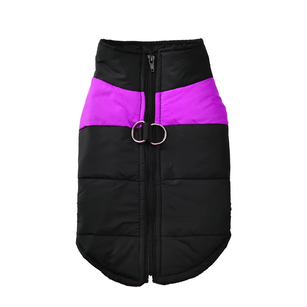 Pet Dog Jacket Warm Winter Clothes for Small Large Dogs Labrador Coat Windproof Waterproof Puppy Costume Vest with D-Ring Pug