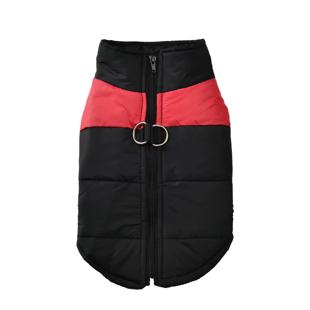 Pet Dog Jacket Warm Winter Clothes for Small Large Dogs Labrador Coat Windproof Waterproof Puppy Costume Vest with D-Ring Pug