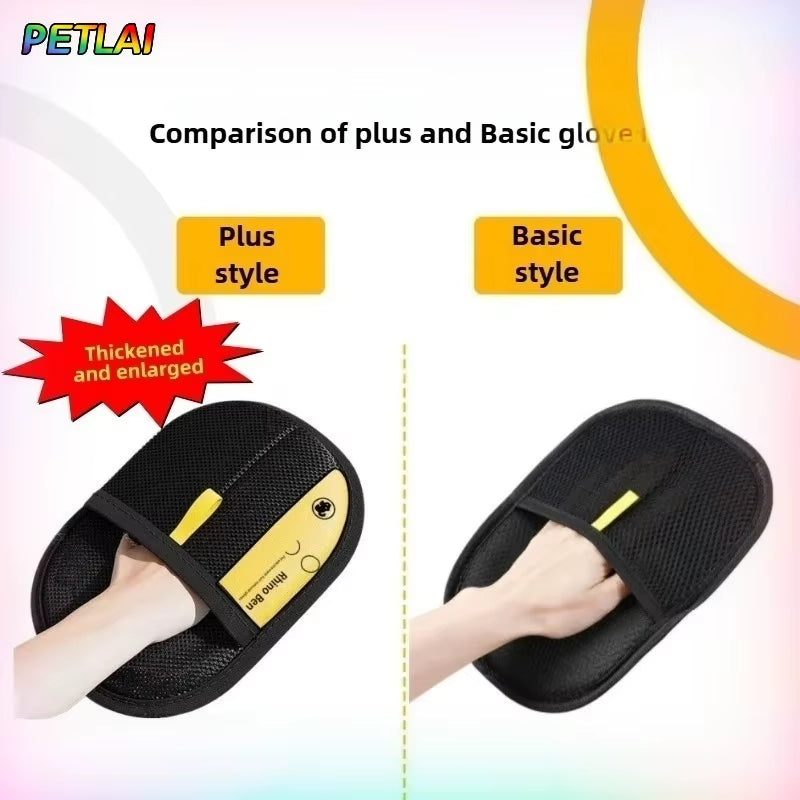 Pet Hair Glove Removal Cat Grooming Reusable Electrostatic Dedusting Brush Dog Hair Remover for Couch Carpet Clothes Washable