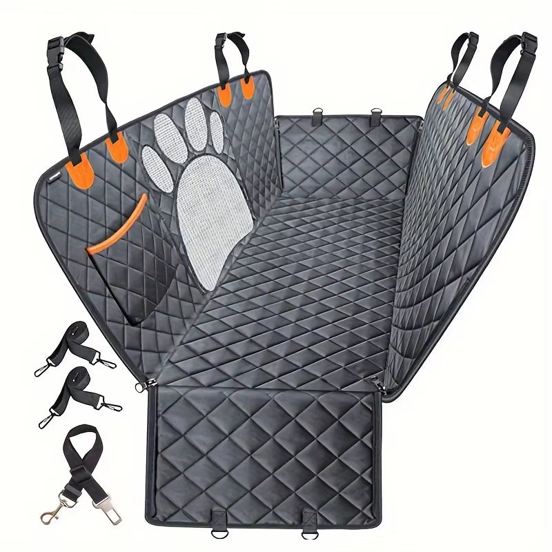 Dog Seat Cover, Pet Dog Seat Cover, Hammock Heavy Duty Scratch Resistant anti Slip Durable Soft Pet Rear Seat Cover for Cars, Tr